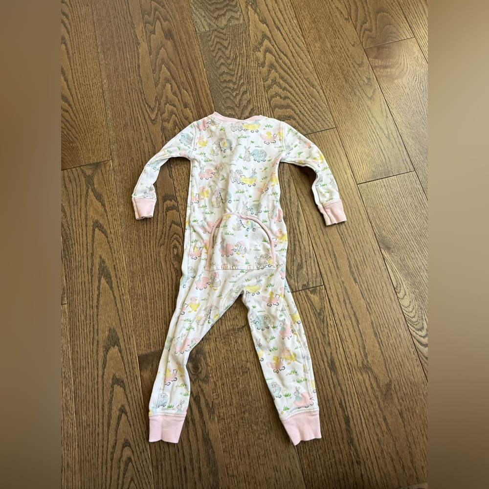 The Beaufort Bonnet Company Pink and White Kids Pajamas 2T toddler bunny easter - Picture 6 of 6